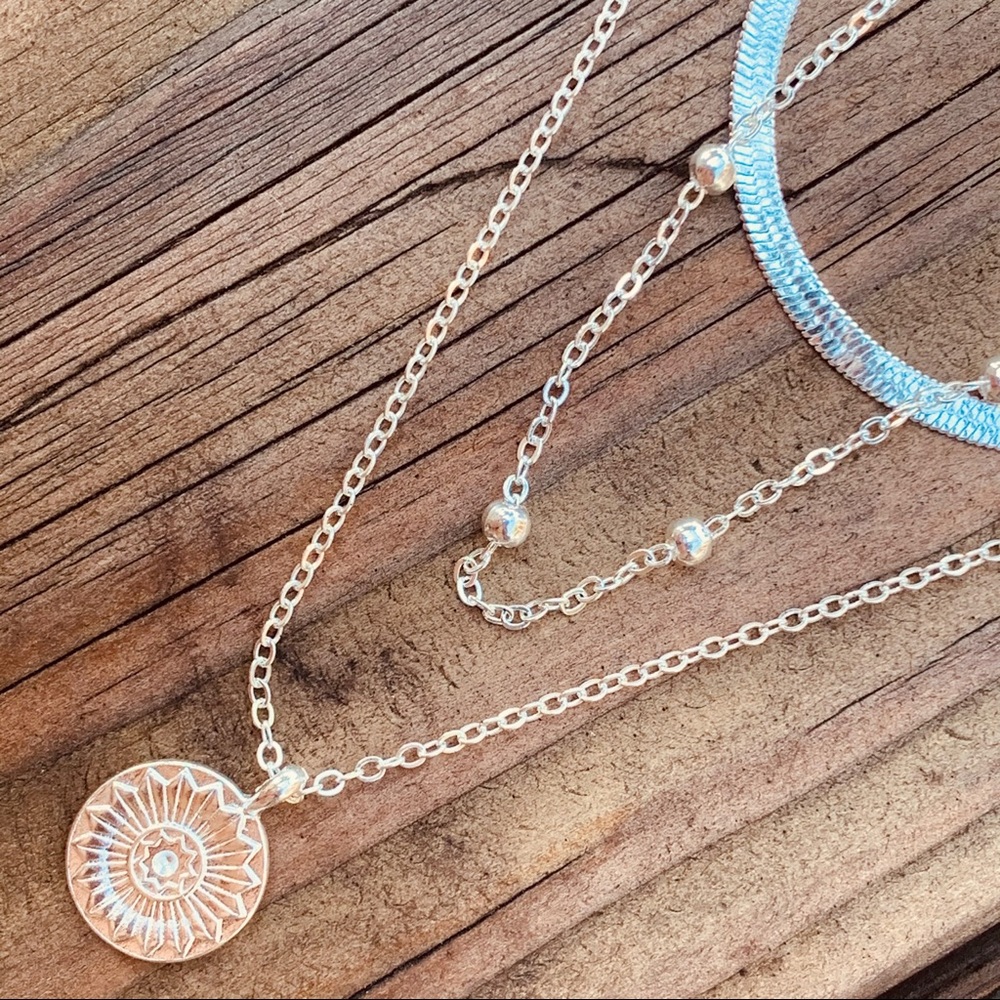 GOLD SOL Layered Necklace GIFT - Picture 3 of 9